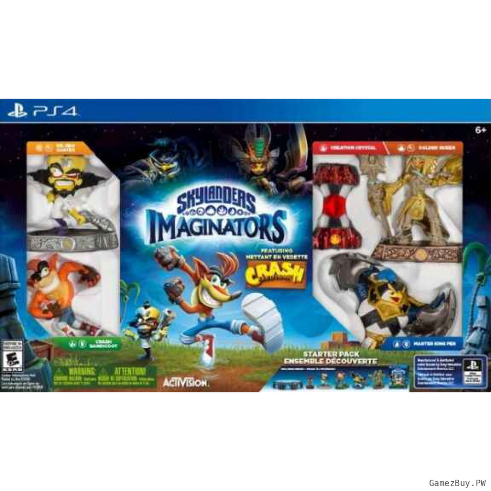 Skylanders Imaginators: Стартовый набор Crash Edition: игра, игровой портал, фигурки: King Pen, Golden Queen, Dr.Neo Cortex, Crash Bandicoot 