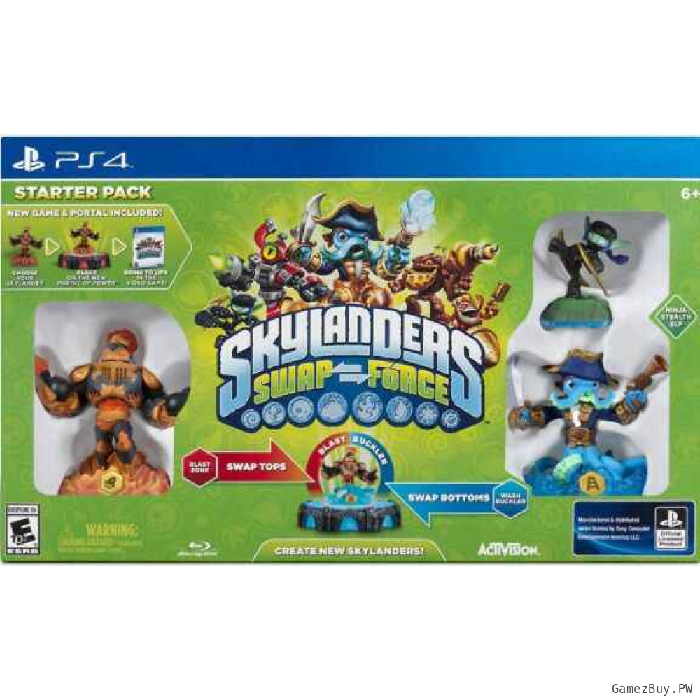 Skylanders SWAP Force Starter Pack (Стартовый набор): игровой портал, игра, фигурки: Blaste Zone, Wash Buckler, Ninja Stealth Elf 