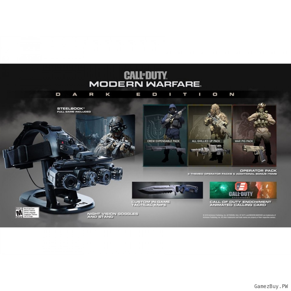 Коллекционное издание Call of Duty: Modern Warfare - Dark Edition PS4